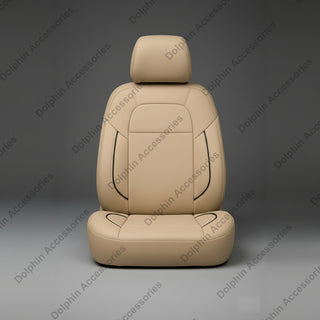 Dolphin Seat Cover Coral Plus Light Beige With Black Piping