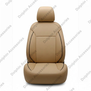 Dolphin Seat Cover Coral Plus Beige Seat Cover With Black Piping