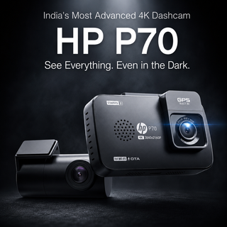 HP Dashcam P70 – 4K UHD Sony STARVIS 2 | Wi-Fi 6 | GPS | ADAS | Night Vision Front & Rear Car Dashcam With Hardwiring Kit