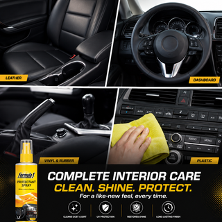 Formula 1 Protectant Spray for car interior leather, dashboard, vinyl, rubber and plastic surfaces