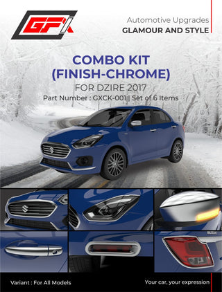 DZIRE 2017 GFX COMBO KIT CHROME-GXCK-001