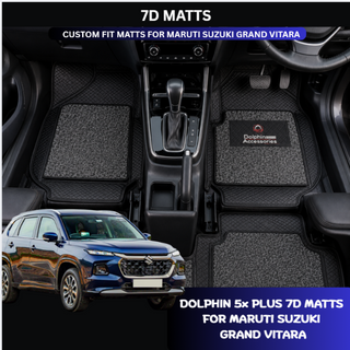 Dolphin Accessories 5X Plus Mats (7D) For Maruti Suzuki Grand Vitara 2022 Onwards