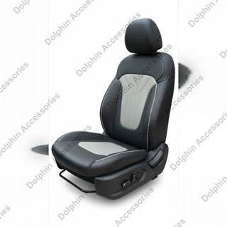Dolphin Seat Cover Everest Black / White Seat Cover With Ice Grey Piping