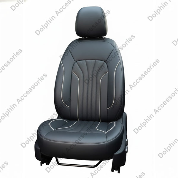 Dolphin Seat Cover Everest Black Seat Cover With White Piping