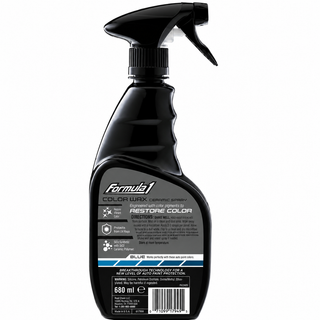 Formula 1 Ceramic Color Spray Wax Blue 680ml bottle Back View