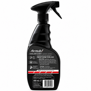 Formula 1 Ceramic Color Spray Wax Red 680ml bottle Back view