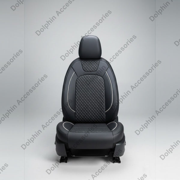 Dolphin Seat Cover Hmt Black Seat Cover With White Piping 