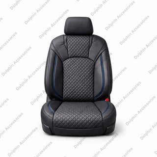Dolphin Seat Cover Org Hmt Black Seat Cover With Blue Piping