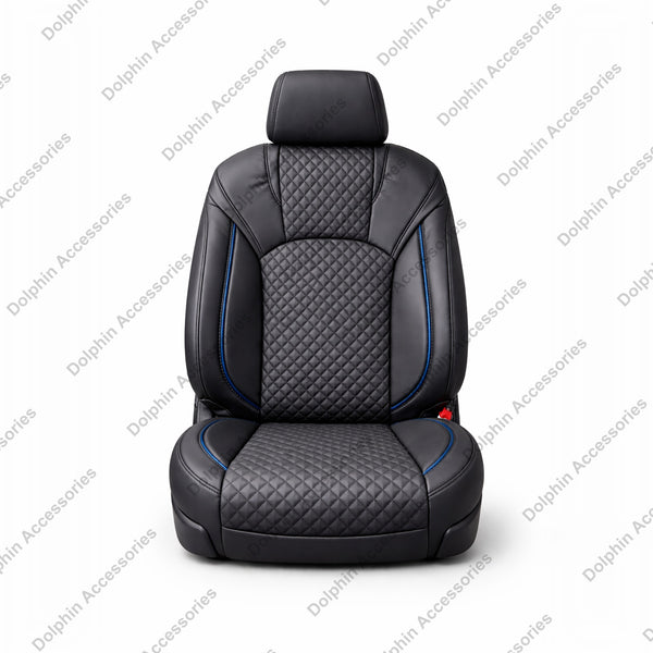 Dolphin Seat Cover Org Hmt Black Seat Cover With Blue Piping