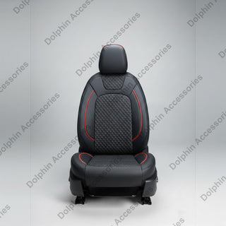 Dolphin Seat Cover Hmt Black Seat Cover With Red Piping And Threading