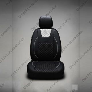 Dolphin Seat Cover Hmt Black Seat Cover With Silver White Piping