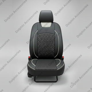 Dolphin Seat Cover Hmt Black Seat Cover With White Piping 