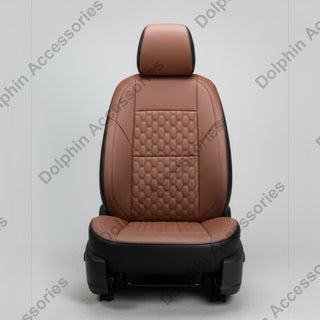 Dolphin Seat Cover Honey Bee Quilt Tan  / Chocolate Brown Seat Cover