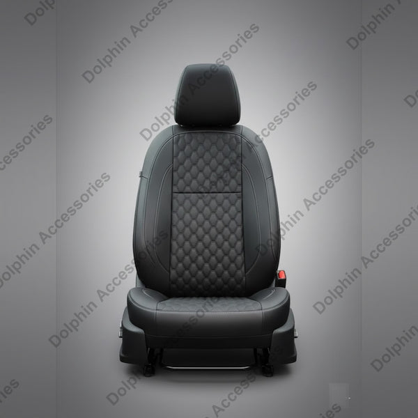 Dolphin Seat Cover Honey Bee Quilt Black Seat Cover With Silver White Piping
