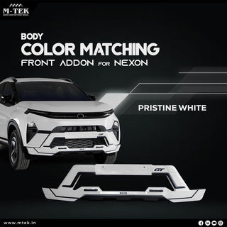 M-Tek Body Color Matching Front Addon for TATA NEXON - Pristine White