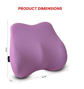 M-Tek Lumbar Back Pillow Comfort & Support (Purple)
