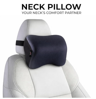 M-Tek Memory Foam Cooling Gel Neck Pillow for Car (Black)