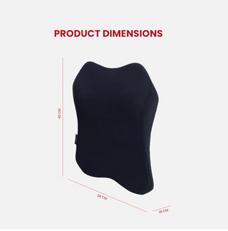 M-Tek Memory Foam Neck Pillow Car Seat & Office Chair Ergonomic Cervical Support Cushion (Black)