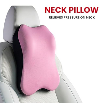 M-Tek Memory Foam Neck Pillow Car Seat & Office Chair Ergonomic Cervical Support Cushion (Purple)