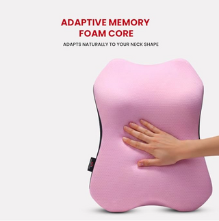 M-Tek Memory Foam Neck Pillow Car Seat & Office Chair Ergonomic Cervical Support Cushion (Purple)