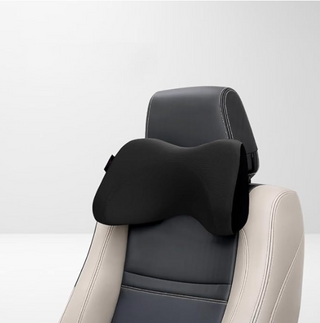M-Tek Memory Foam Neck Pillow for Car & Office Chair (Black)