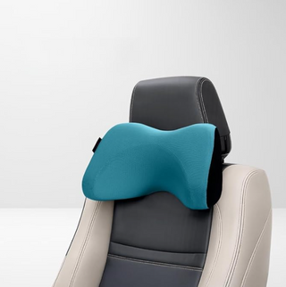 M-Tek Memory Foam Neck Pillow for Car & Office Chair (Blue)