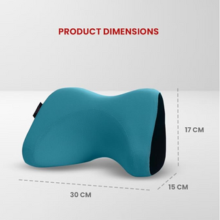 M-Tek Memory Foam Neck Pillow for Car & Office Chair (Blue)
