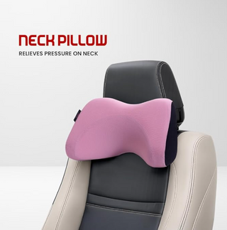 M-Tek Memory Foam Neck Pillow for Car & Office Chair (Purple)