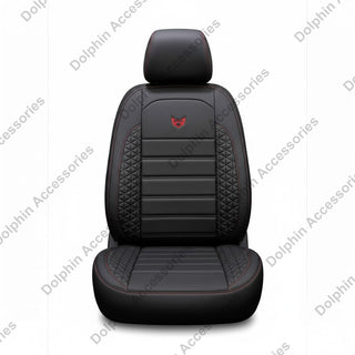 Dolphin Seat Cover Mars Black Seat Cover With Red Threading