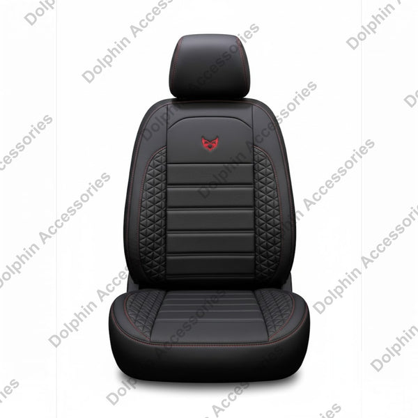 Dolphin Seat Cover Mars Black Seat Cover With Red Threading
