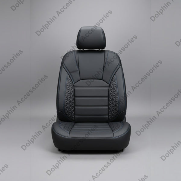 Dolphin Seat Cover Mars Black Seat Cover With Blue Threading