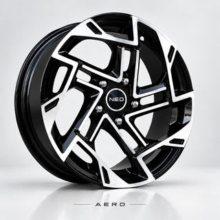 Neo Alloy Wheels 16X6.5 AERO 5X114 Black Machined - Set Of 4