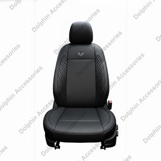 Dolphin Seat Cover Orbit Black Seat Cover With Silver White Threading