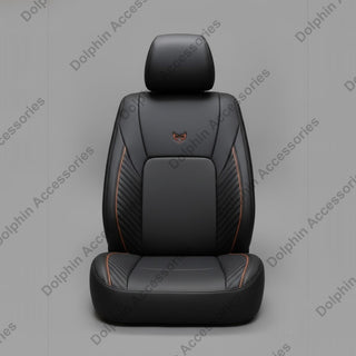 Dolphin Seat Cover Orbit Black Seat Cover With Tan Piping 