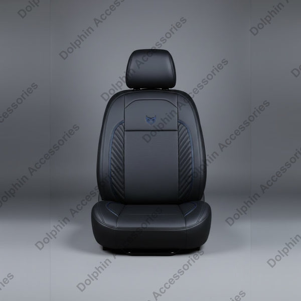 Dolphin Seat Cover Orbit Black Seat Cover With Blue Piping
