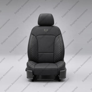 Dolphin Seat Cover Orbit Black Seat Cover With Wine Piping