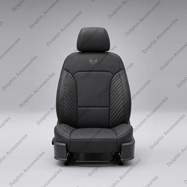 Dolphin Seat Cover Orbit Black Seat Cover With Wine Piping