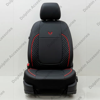 Dolphin Seat Cover Orbit Black Seat Cover With Red Piping And Piping  