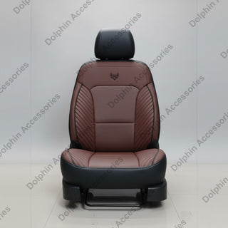 Dolphin Seat Cover Orbit Black / Chocolate Brown / Coco Seat Cover With Black Piping 