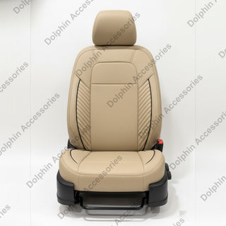 Dolphin Seat Cover Orbit Light Beige Seat Cover With Black Piping 