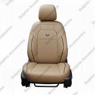 Dolphin Seat Cover Orbit Beige Seat Cover With Black Piping 