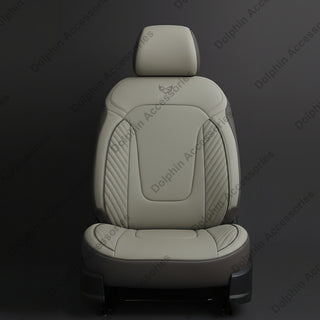 Dolphin Seat Cover Orbit Dark Grey / White Seat Cover With Ice Grey Piping