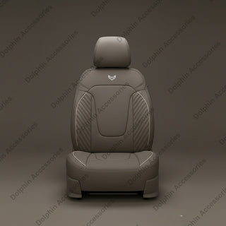 Dolphin Seat Cover Orbit Dark Grey Seat Cover With White Piping