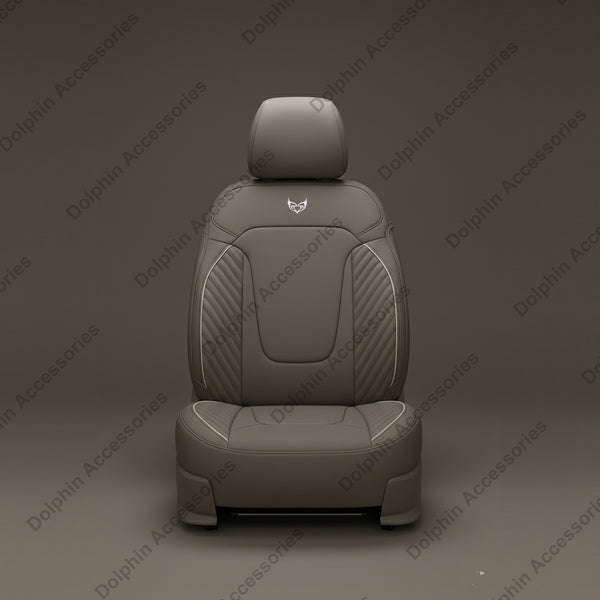Dolphin Seat Cover Orbit Dark Grey Seat Cover With White Piping