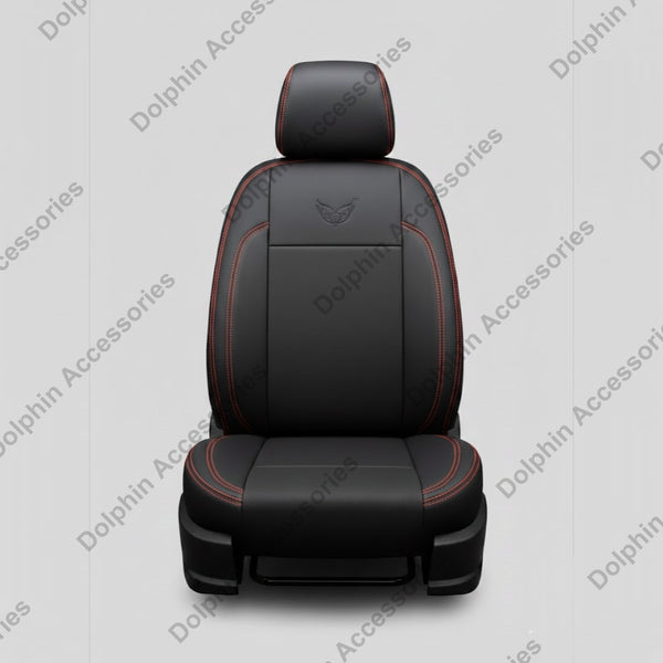 Dolphin Seat Cover Orca Black Seat Cover With Red Threading