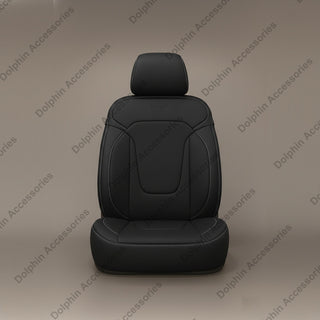 Dolphin Seat Cover Org Black Seat  Cover With White Threading