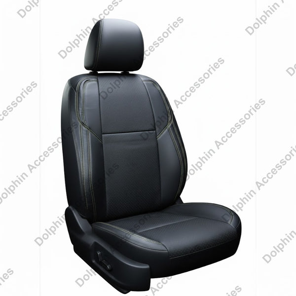 Dolphin Seat Cover Org Black Seat Cover With Beige Threading
