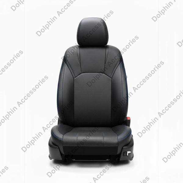 Dolphin Seat Cover Org Black Seat Cover With Blue Threading