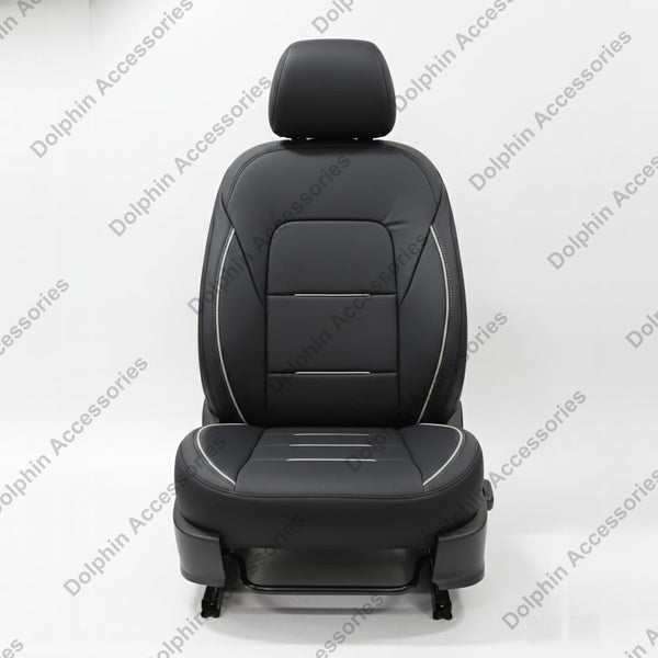 Dolphin Seat Cover Punch Black Seat Cover With White Piping