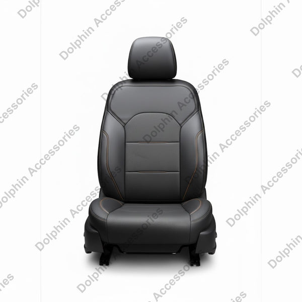 Dolphin Seat Cover Punch Black Seat Cover With Wine Piping 